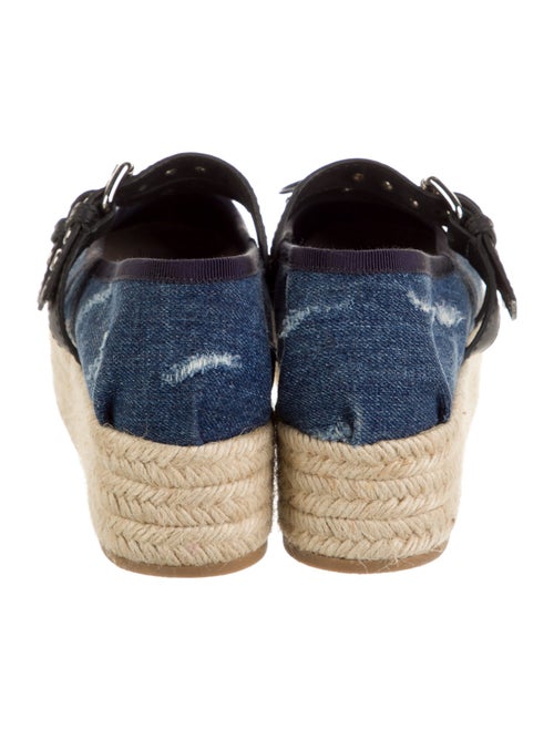 Miu Miu Denim Platform Flats
