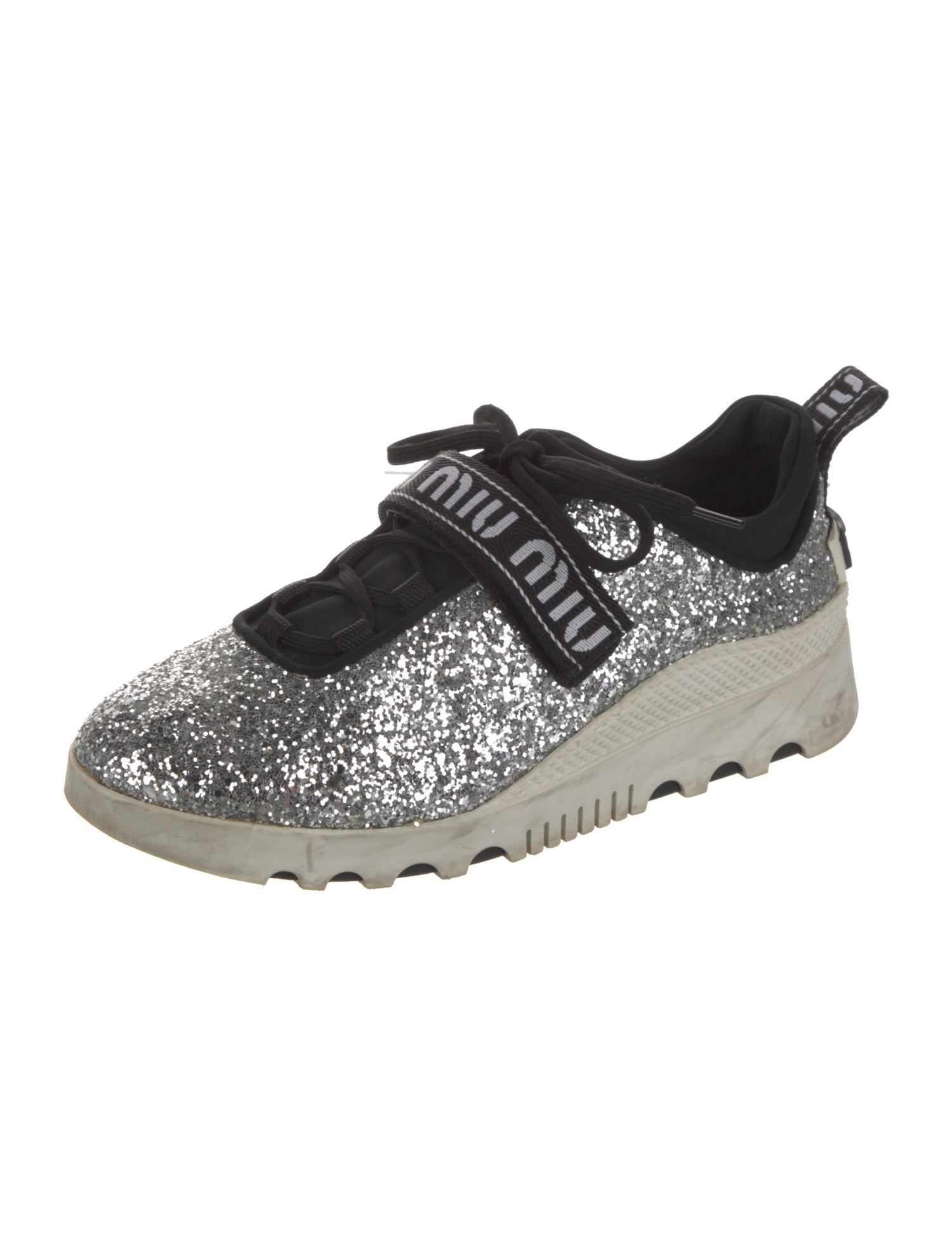 Miu Miu Glitter Glitter Accents Sneakers