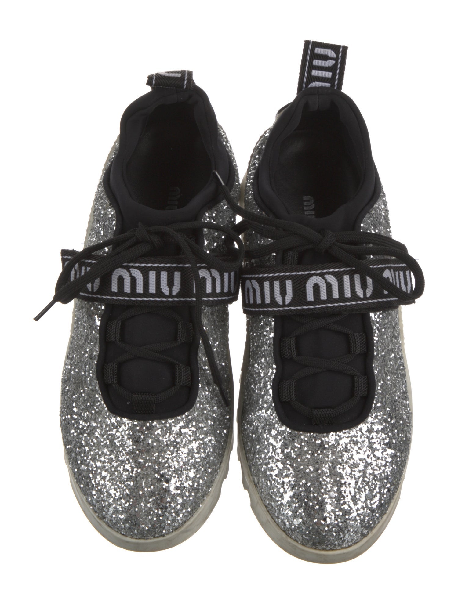 Miu Miu Glitter Glitter Accents Sneakers