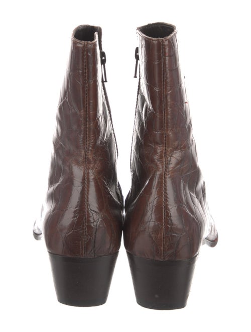 Miu Miu Leather Animal Print Western Boots