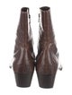 Miu Miu Leather Animal Print Western Boots