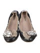 Miu Miu Patent Leather Bow Accents Flats