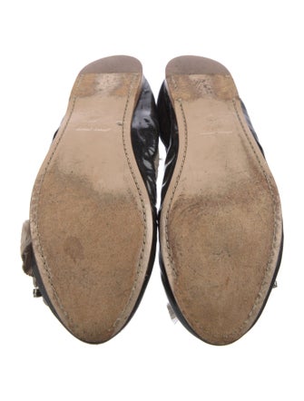 Miu Miu Patent Leather Bow Accents Flats