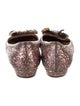 Miu Miu Glitter Bow Accents Ballet Flats