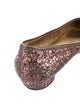 Miu Miu Glitter Bow Accents Ballet Flats