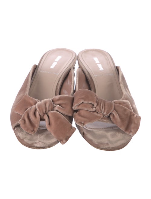 Miu Miu Velvet Slides