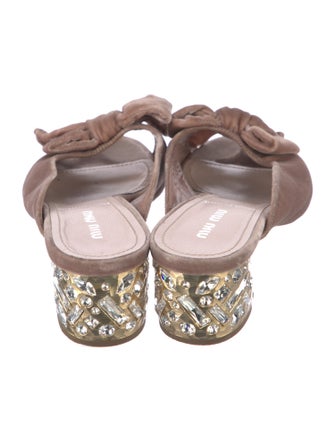 Miu Miu Velvet Slides