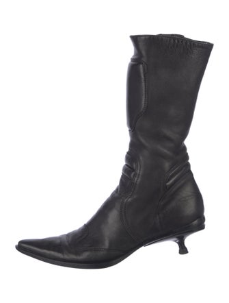 Miu Miu Leather Sock Boots