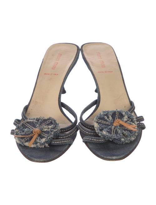 Miu Miu Denim Slides