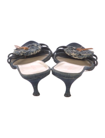 Miu Miu Denim Slides