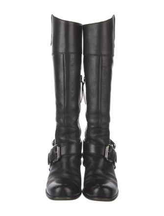 Miu Miu Leather Riding Boots