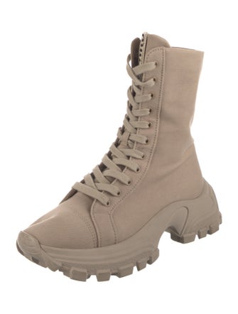 Miu Miu Canvas Combat Boots