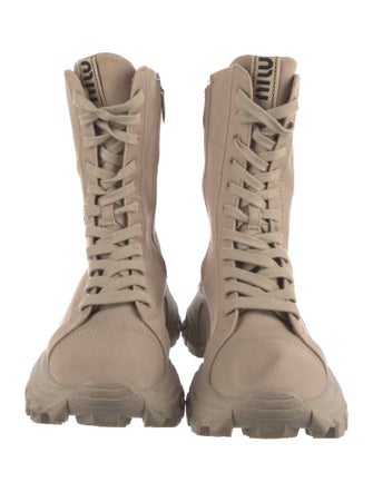 Miu Miu Canvas Combat Boots