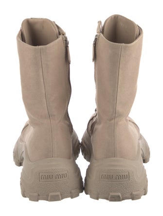 Miu Miu Canvas Combat Boots