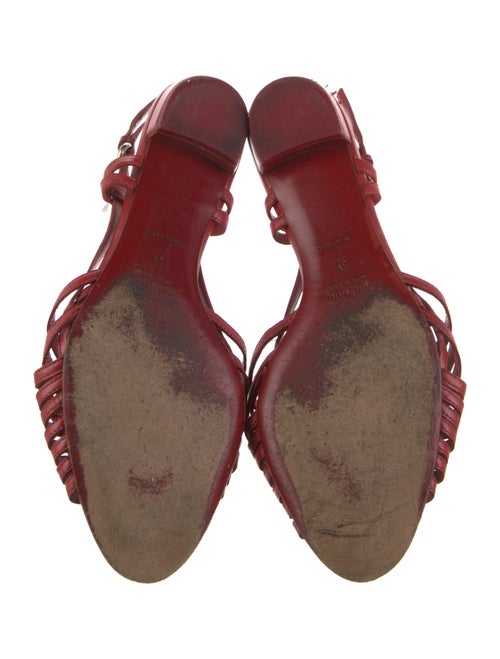 Miu Miu Leather Slingback Sandals