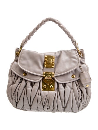 Miu Miu Calfskin Matelassé Coffer w/ Strap