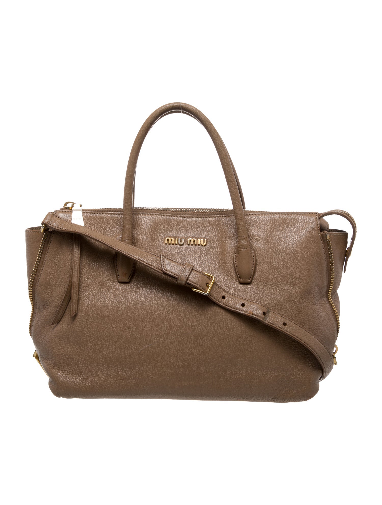 Miu Miu Leather Top Handle Bag