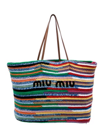 Miu Miu Crochet Logo Tote