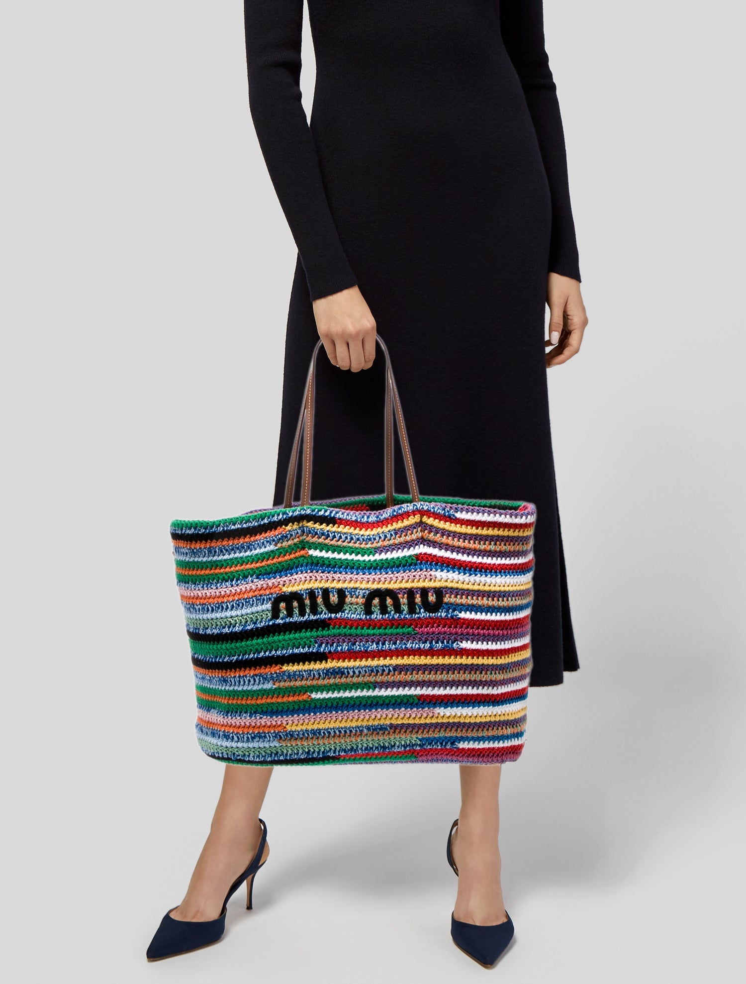 Miu Miu Crochet Logo Tote