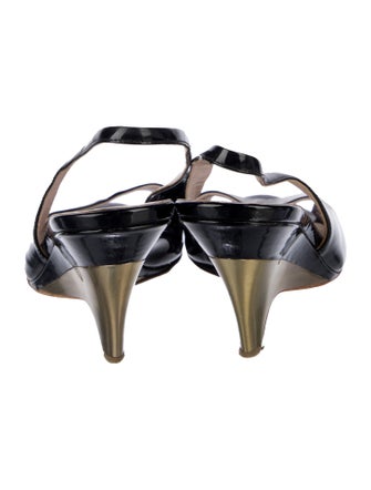 Miu Miu Patent Leather Slingback Sandals