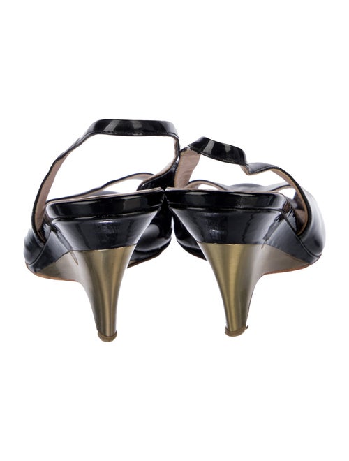 Miu Miu Patent Leather Slingback Sandals