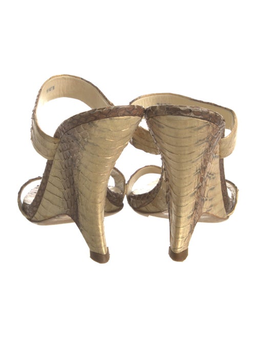 Miu Miu Snakeskin Animal Print Slides
