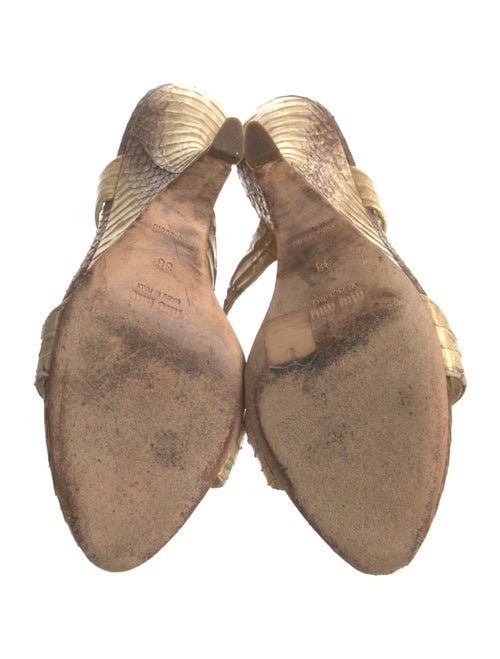 Miu Miu Snakeskin Animal Print Slides