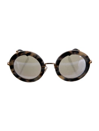 Miu Miu Round Tinted Sunglasses