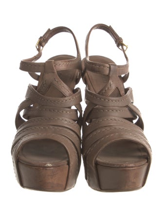 Miu Miu Leather Gladiator Sandals
