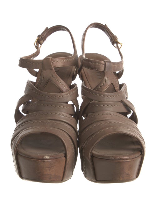 Miu Miu Leather Gladiator Sandals