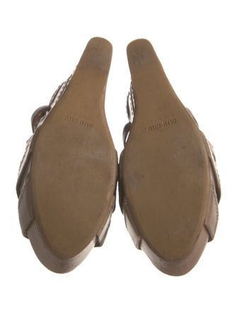 Miu Miu Leather Gladiator Sandals