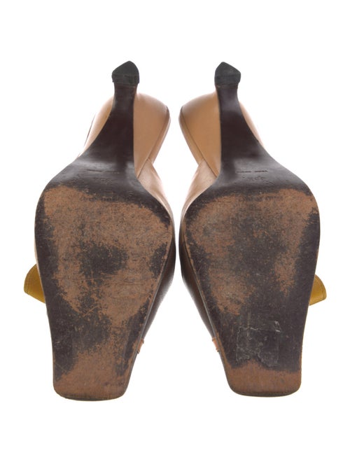 Miu Miu Leather Colorblock Pattern Mules