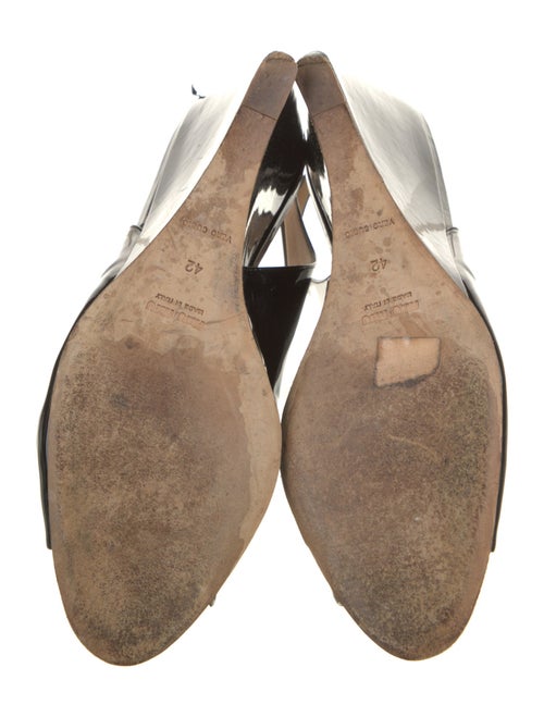 Miu Miu Patent Leather Slingback Sandals