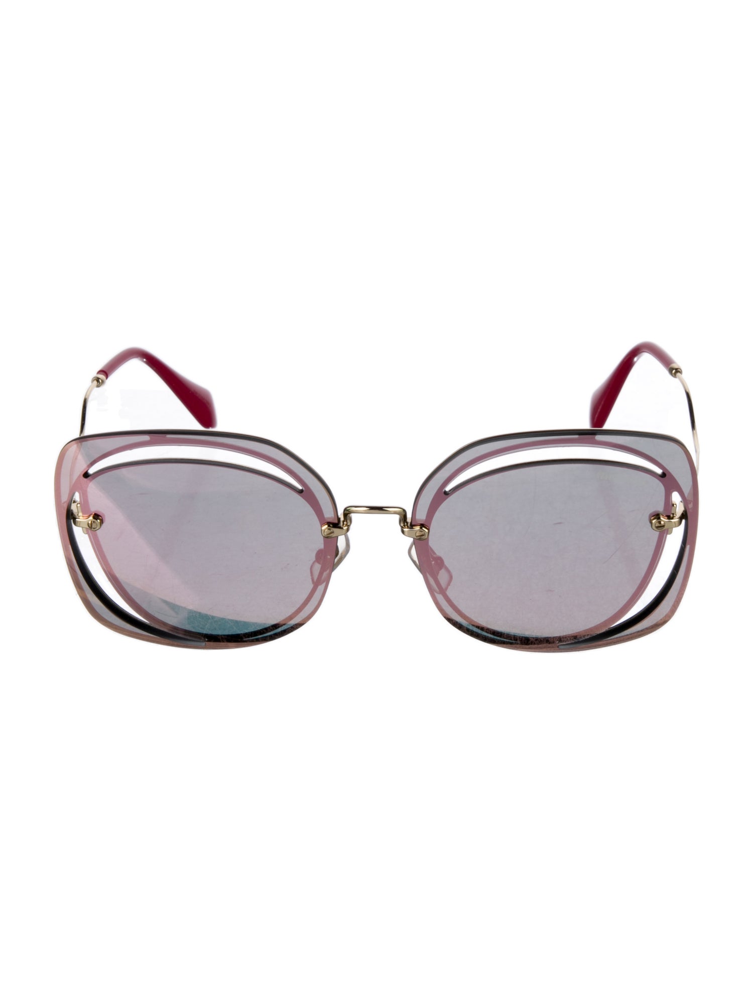 Miu Miu Oversize Mirrored Sunglasses