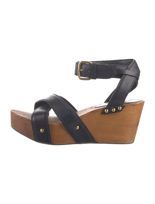 Miu Miu Leather Studded Accents Sandals