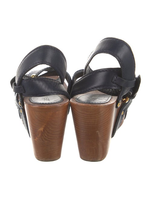 Miu Miu Leather Studded Accents Sandals