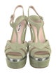 Miu Miu Suede T-Strap Sandals
