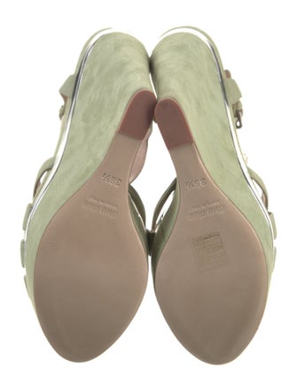 Miu Miu Suede T-Strap Sandals