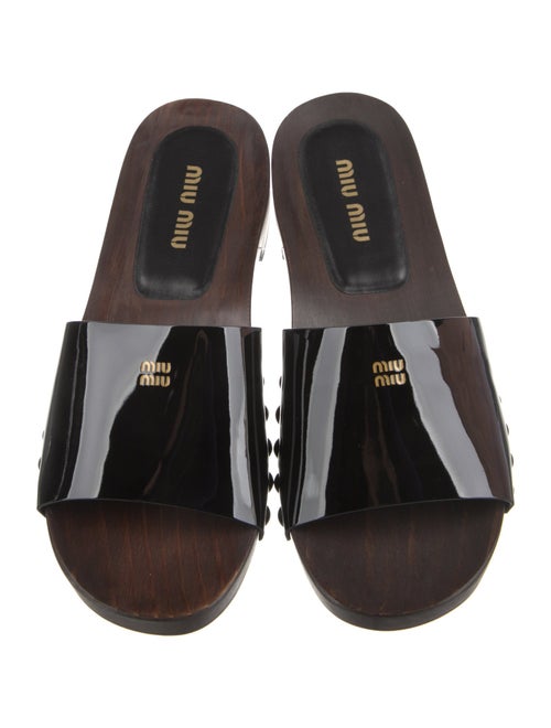 Miu Miu Patent Leather Slides