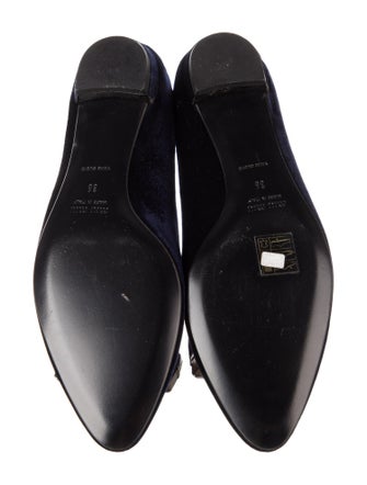 Miu Miu Velvet Bow Accents Flats