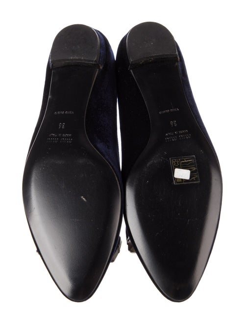 Miu Miu Velvet Bow Accents Flats