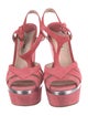 Miu Miu Suede T-Strap Sandals