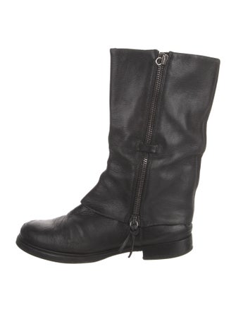 Miu Miu Leather Moto Boots