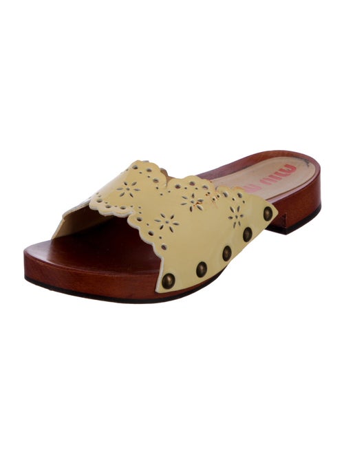 Miu Miu Leather Slides