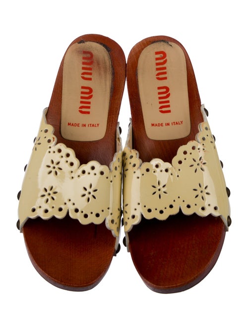 Miu Miu Leather Slides