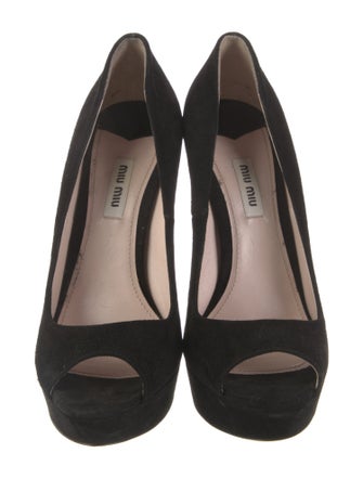 Miu Miu Suede Sequin Embellishments Pumps
