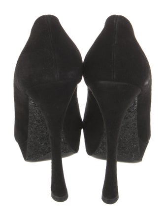 Miu Miu Suede Sequin Embellishments Pumps