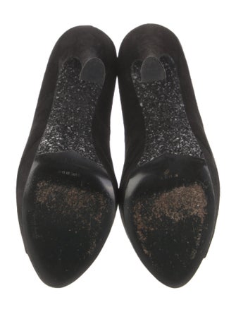 Miu Miu Suede Sequin Embellishments Pumps