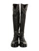 Miu Miu Leather Studded Accents Riding Boots