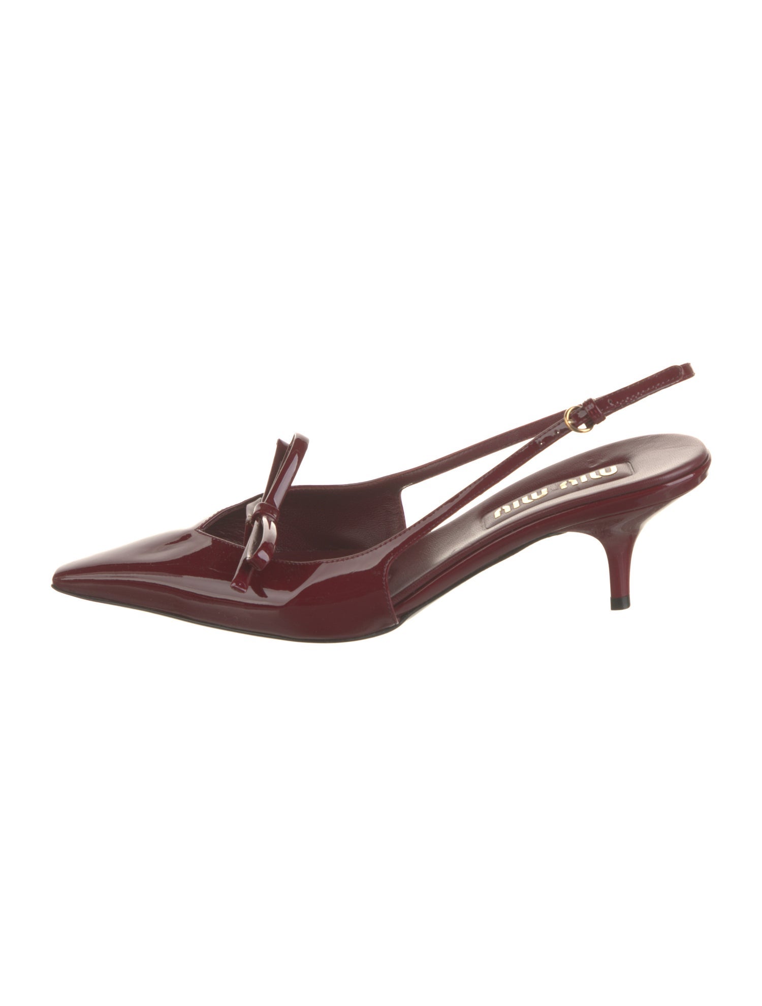 Miu Miu Patent Leather Slingback Pumps